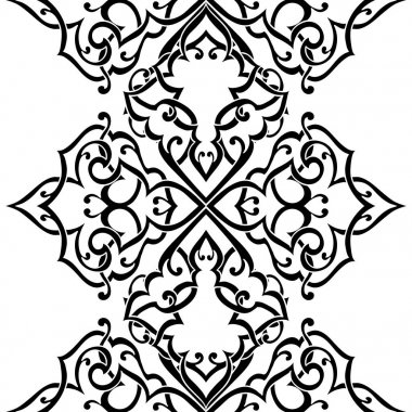 Kusursuz tek renkli süsleme deseni