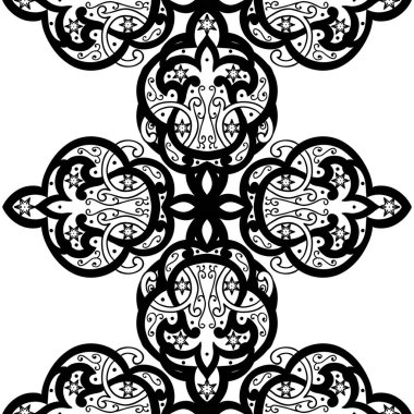 Kusursuz tek renkli süsleme deseni