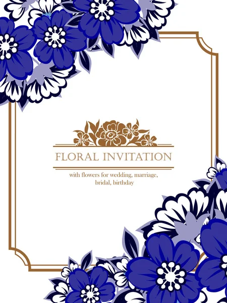 Floral invitation card — Stock Vector