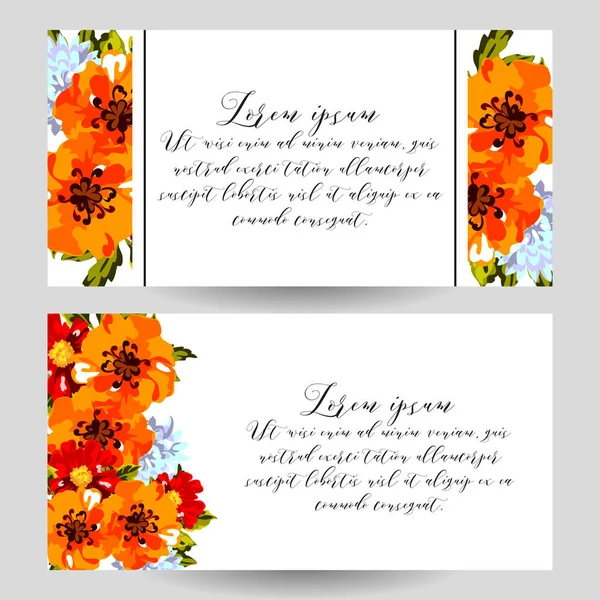 Floral invitation card — Stock Vector