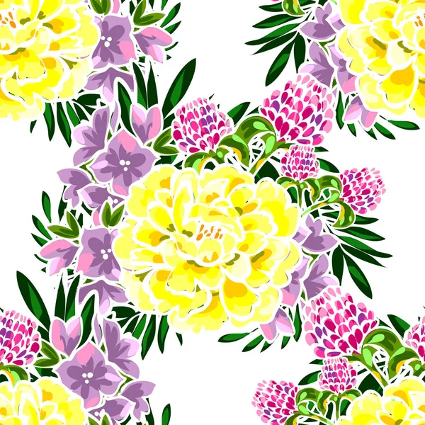 Seamless flower pattern — Stock Vector