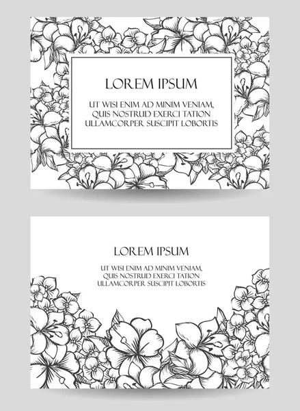 Çiçekli davetiye kartı