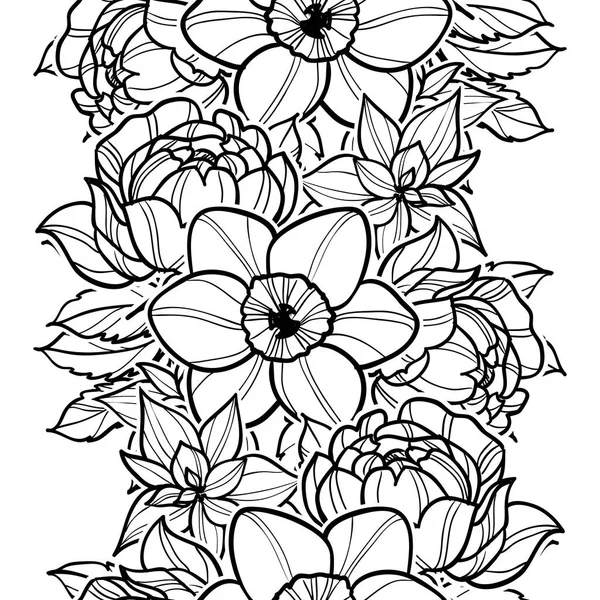 Naadloos bloemenpatroon — Stockvector