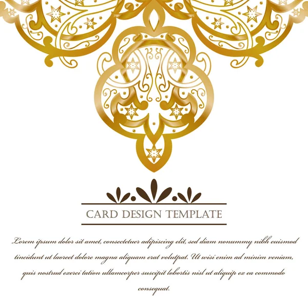 Ornate art invitation card — Stock Vector