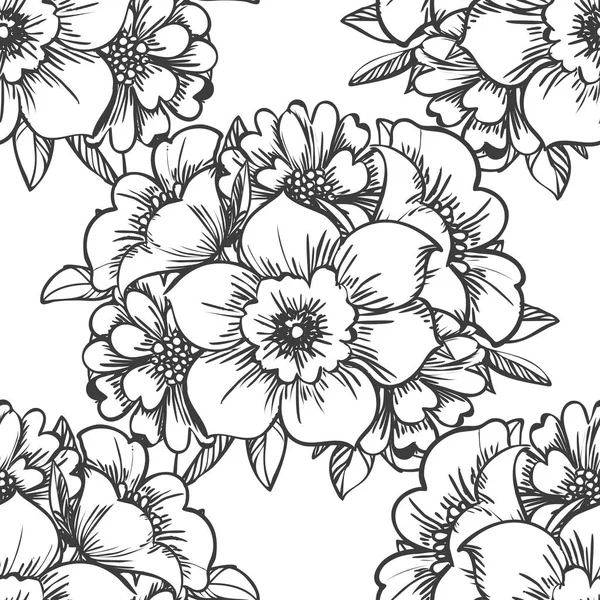 Patrón de flor inconsútil — Archivo Imágenes Vectoriales
