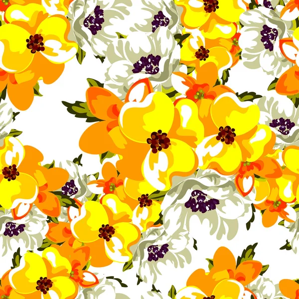 Seamless flower pattern — Stock Vector