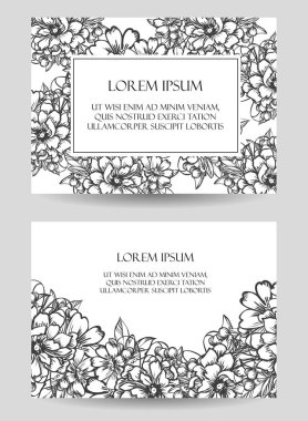 Vintage çiçek davetiye