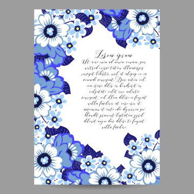 Vintage çiçek davetiye