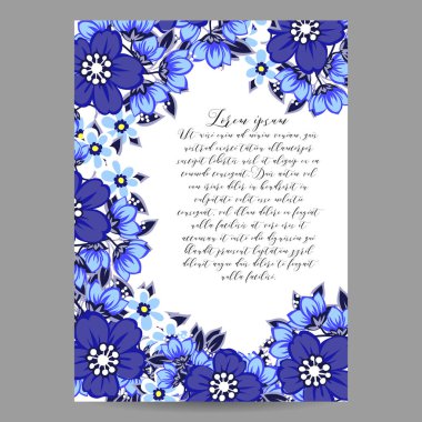 Vintage çiçek davetiye