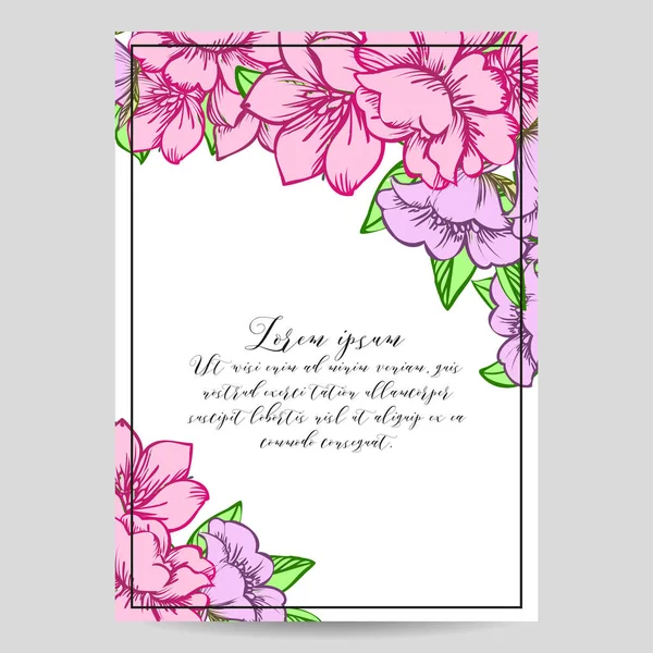 Tarjeta de invitación floral Vintage — Vector de stock