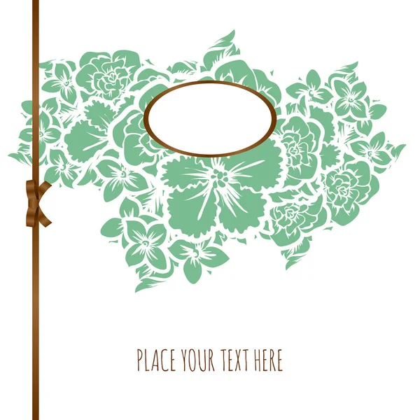 Tarjeta de invitación floral Vintage — Vector de stock