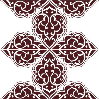 Kusursuz tek renkli süsleme deseni