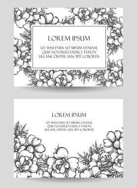 Vintage çiçek davetiye