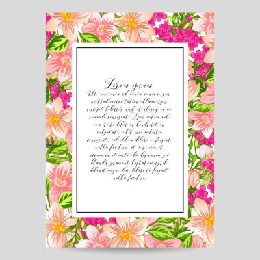 Vintage çiçek davetiye