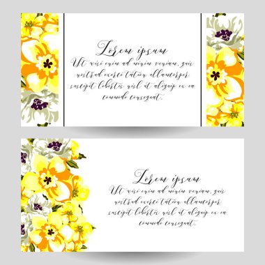 Vintage çiçek davetiye