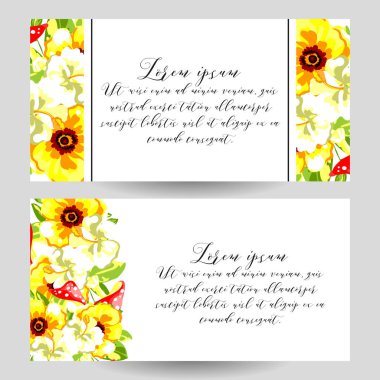 Vintage çiçek davetiye