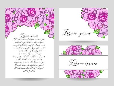 Vintage çiçek davetiye