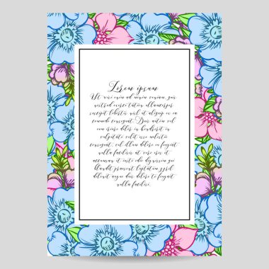 Vintage çiçek davetiye