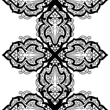 Kusursuz tek renkli süsleme deseni