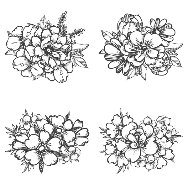 Dizi güzel süslü çiçekler