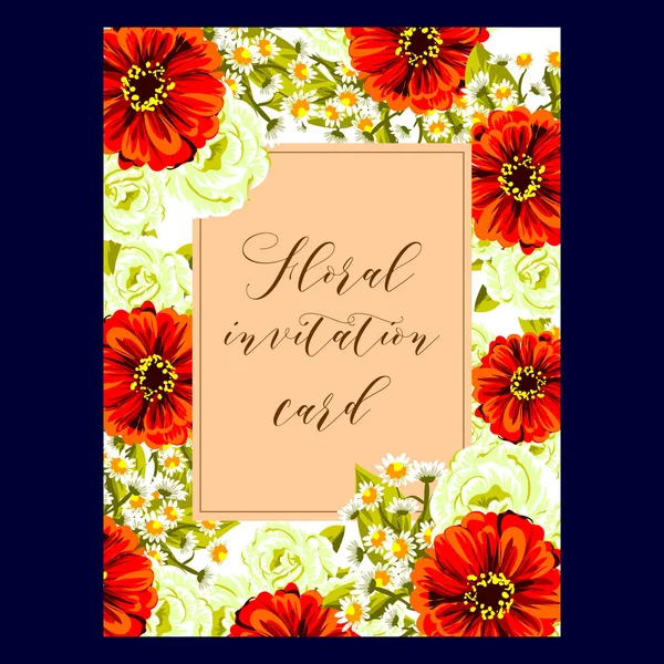 Vintage çiçek davetiye