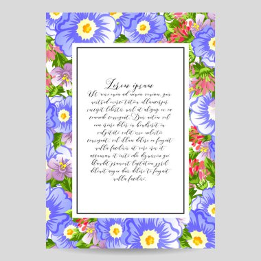 Vintage çiçek davetiye