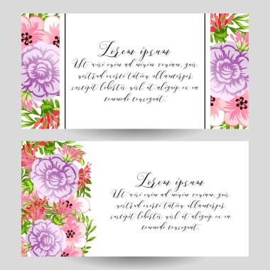 Vintage çiçek davetiye