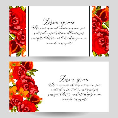 Vintage çiçek davetiye