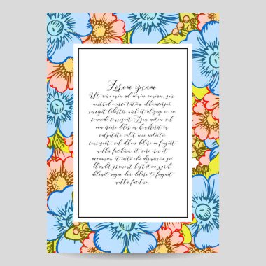 Vintage çiçek davetiye