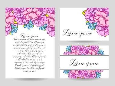 Vintage çiçek davetiye