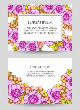 Vintage çiçek davetiye