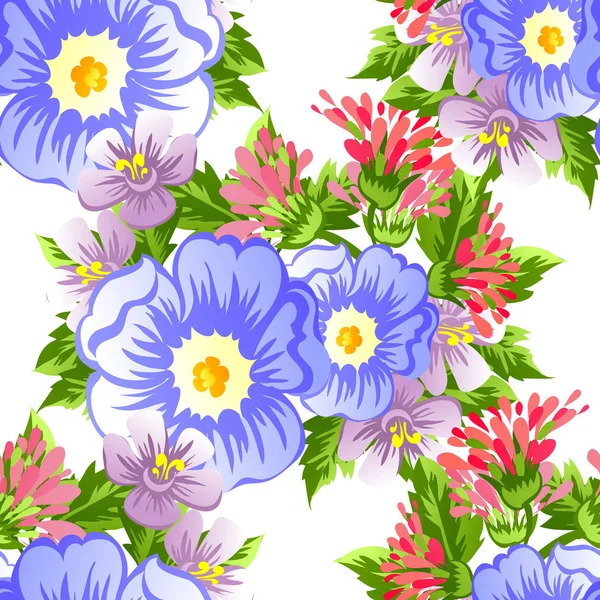 Naadloos bloemenpatroon — Stockvector