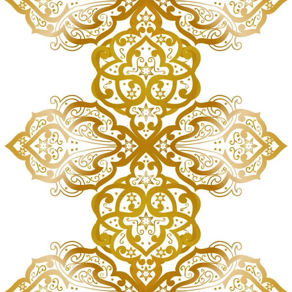 Patrón monocromo adornado sin costuras — Archivo Imágenes Vectoriales