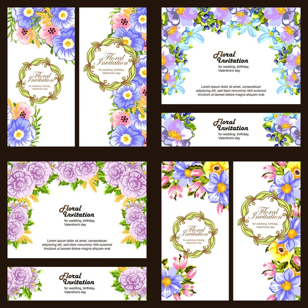 Çiçekli davetiye seti