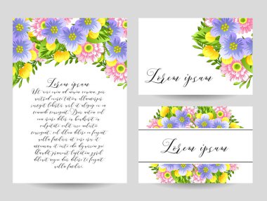 Vintage çiçek davetiye