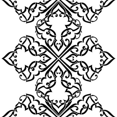 Kusursuz tek renkli süsleme deseni