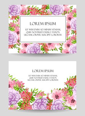 Vintage çiçek davetiye