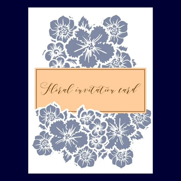 Εκλεκτής ποιότητας floral πάρτι-πρόσκληση κάρτα — Διανυσματικό Αρχείο