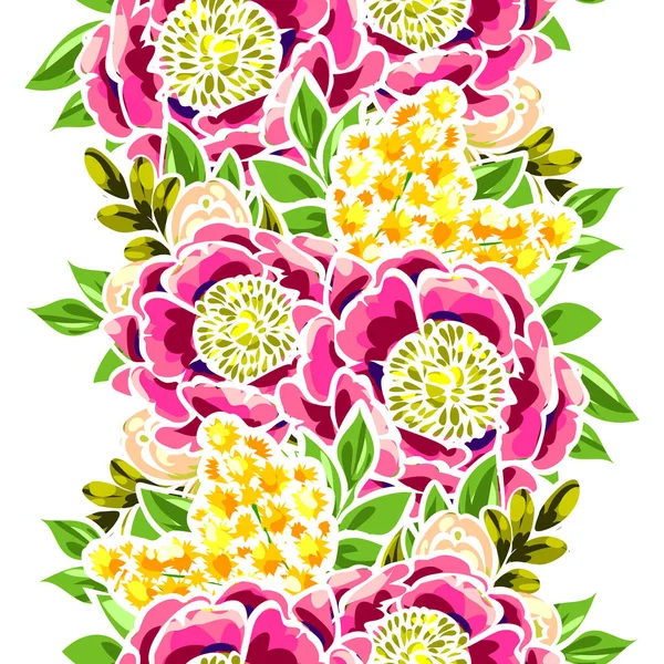 Naadloos bloemenpatroon — Stockvector