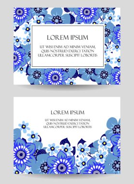 çiçek düğün davetiye kartı