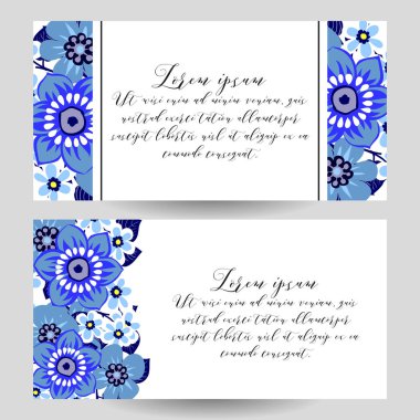 çiçek düğün davetiye kartı