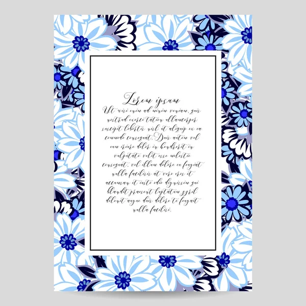 çiçek düğün davetiye kartı