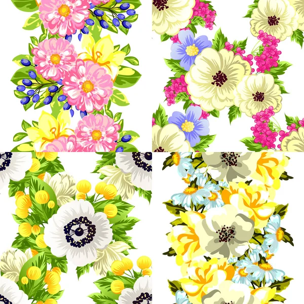 Modèle floral sans couture — Image vectorielle