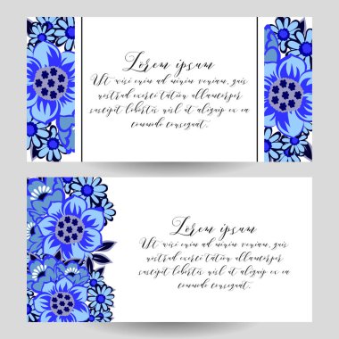 çiçek düğün davetiye kartı