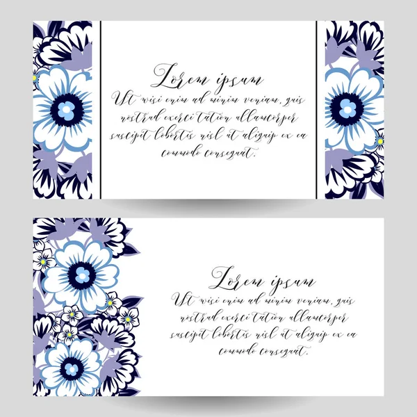 Vintage floral wedding invitation card — Stock Vector