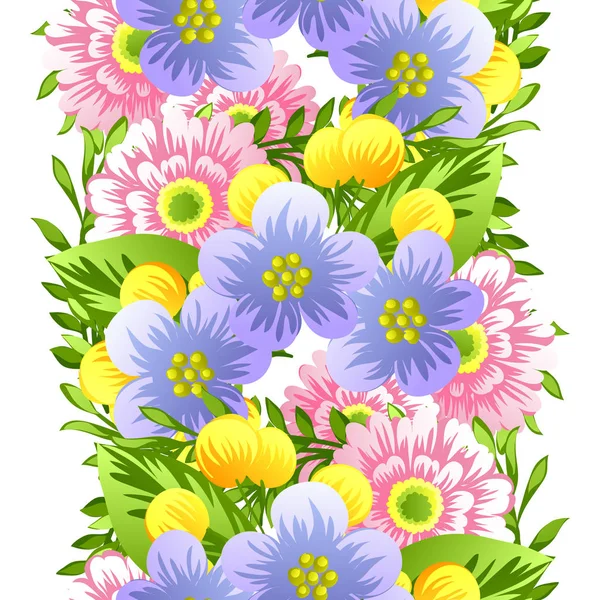 Naadloos bloemenpatroon — Stockvector