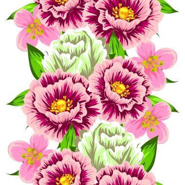 Çiçekli davetiye kartı. 