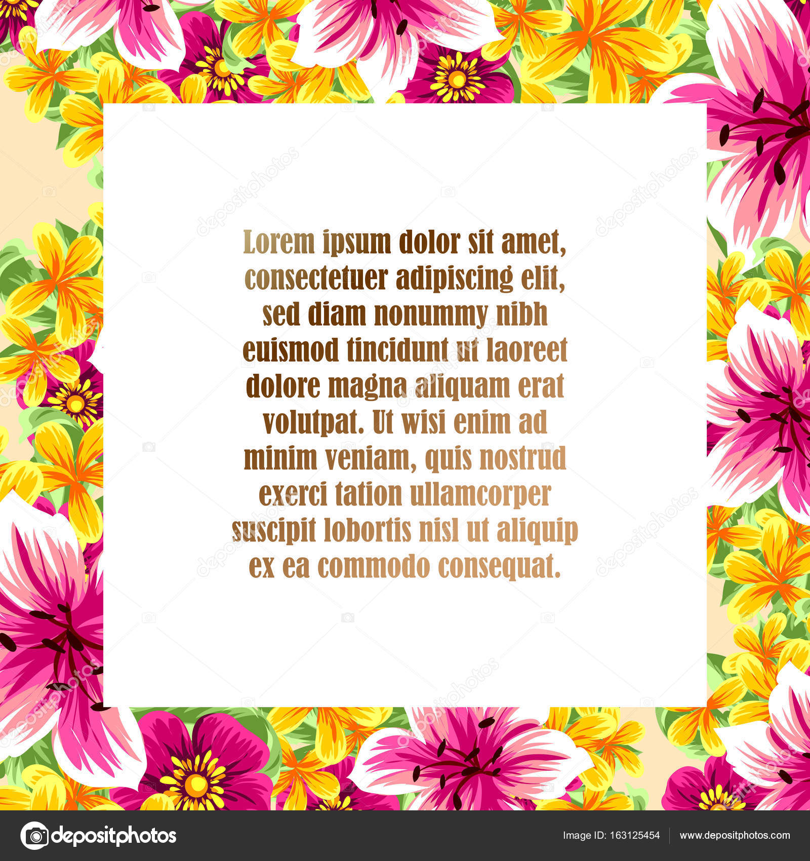 Eleganz Rahmen Mit Blumen Stockvektor C All About Flowers