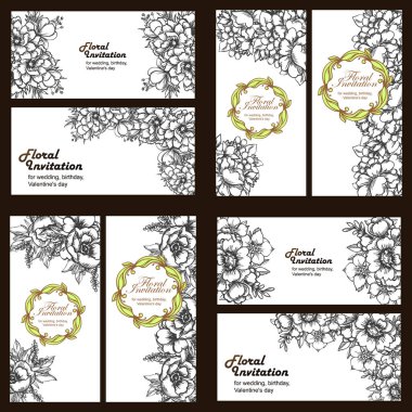 Çiçek düğün davetiye