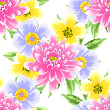 Sorunsuz güzel çiçek desenli